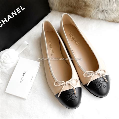 chanel ballet flat heel